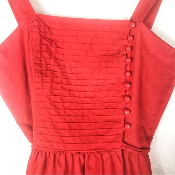 Vintage red smock top - Picture 2 of 8